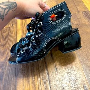 Jeffrey Campbell mod lace up heeled sandals 9.5